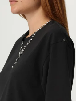 T-shirt basic in cotone Sportmax con catena