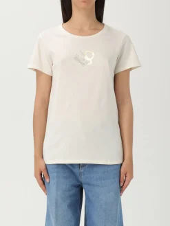 T-shirt basic Liu Jo con strass in jersey di cotone