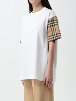 T-shirt Burberry in cotone con stampa Vintage Check