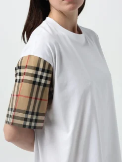 T-shirt Burberry in cotone con stampa Vintage Check