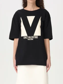 T-shirt Chez Valentino Valentino in jersey con logo