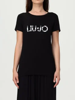T-shirt con logo Liu Jo in viscosa stretch