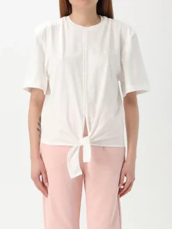 T-shirt con nodo in misto cotone Pinko