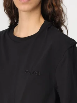 T-shirt con nodo in misto cotone Pinko