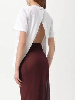 T-shirt con spacco posteriore Rabanne