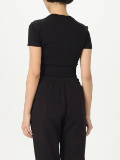 T-shirt crop con logo Versace Jeans Couture