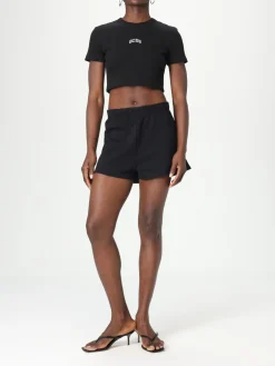 T-shirt crop in cotone con logo GCDS