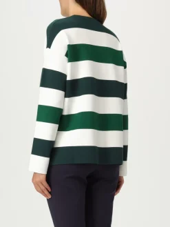 T-shirt crop in misto viscosa a righe Max Mara