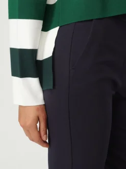 T-shirt crop in misto viscosa a righe Max Mara