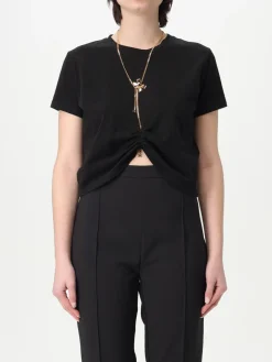 T-shirt cropped Elisabetta Franchi in cotone