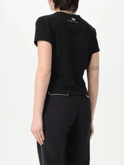 T-shirt cropped Elisabetta Franchi in cotone