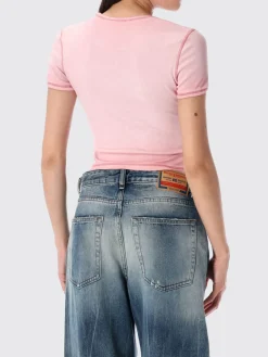 T-shirt Diesel in cotone con stampa Oval D