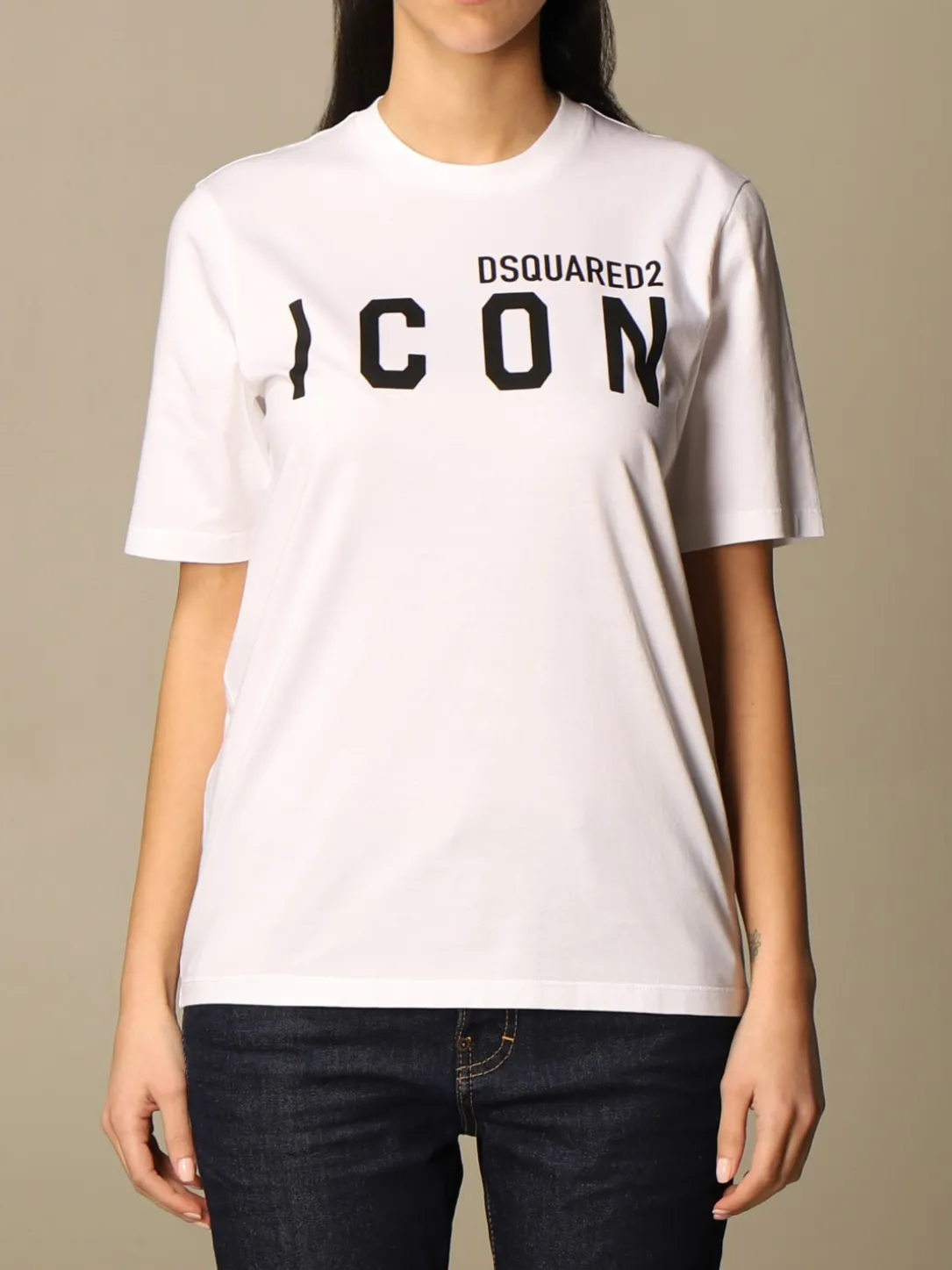 T-shirt Dsquared2 in cotone con logo Icon