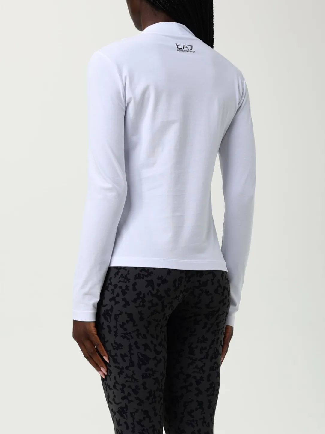 T-shirt EA7 in cotone stretch con logo