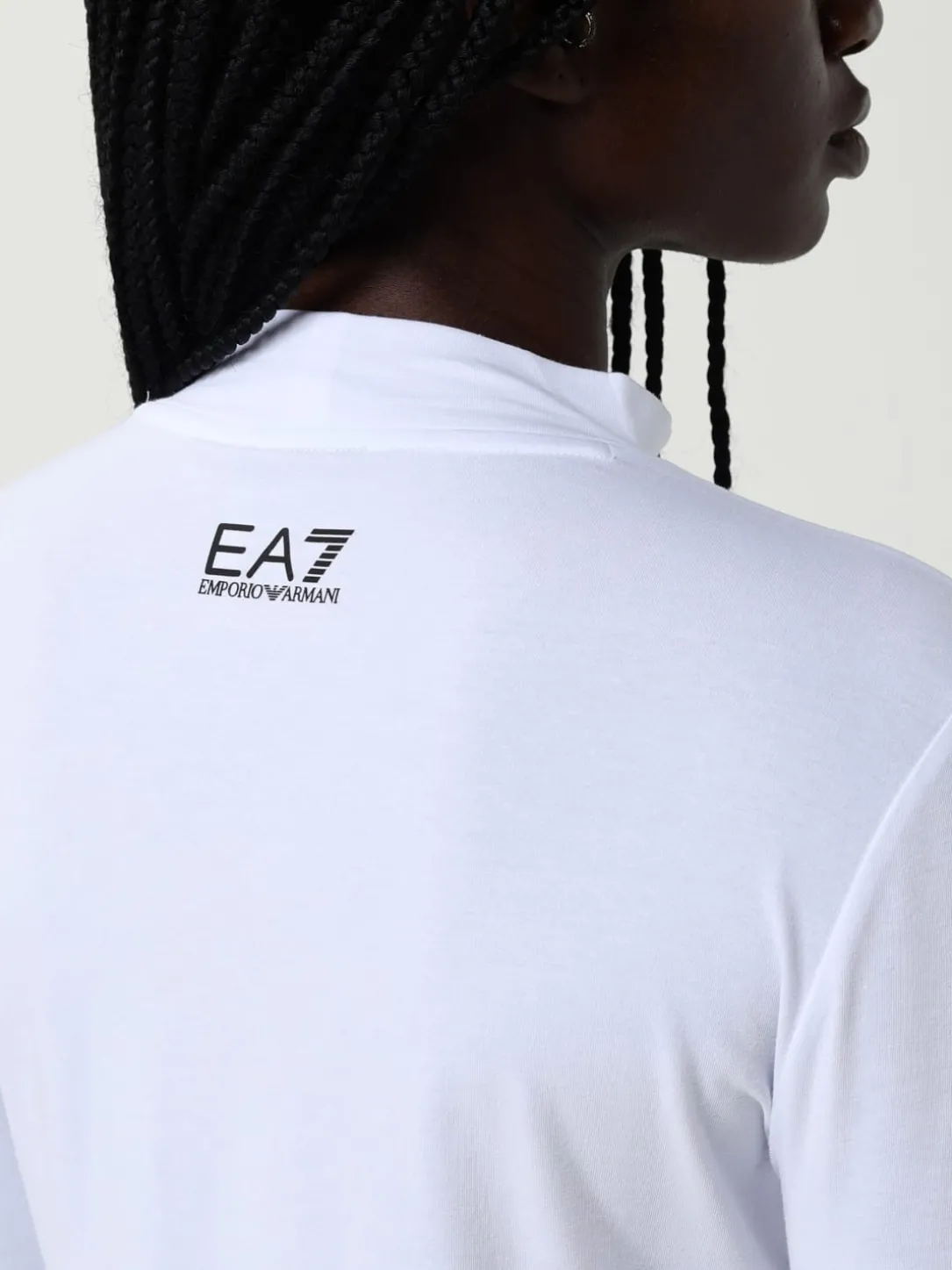 T-shirt EA7 in cotone stretch con logo