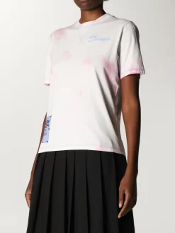 T-shirt Eden High by McQ in cotone con logo e stampa tie dye