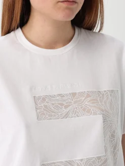 T-shirt Elisabetta Franchi in cotone con monogram