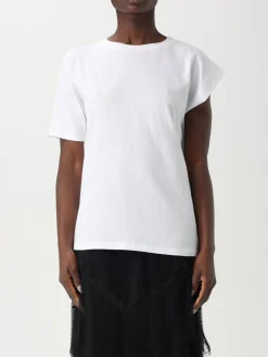 T-shirt in cotone asimmetrica Twinset