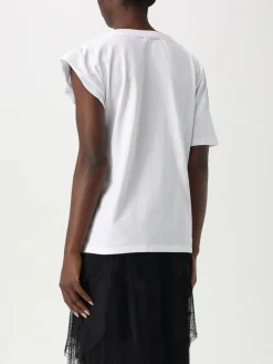 T-shirt in cotone asimmetrica Twinset