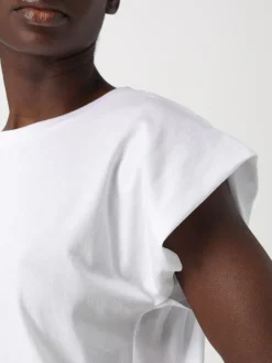 T-shirt in cotone asimmetrica Twinset