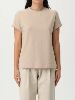 T-shirt in cotone basic Brunello Cucinelli