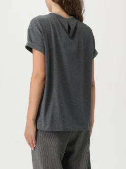 T-shirt in cotone basic Brunello Cucinelli
