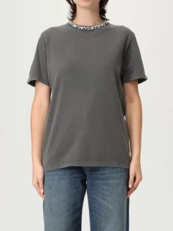 T-shirt in cotone con girocollo gioiello Golden Goose