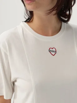 T-shirt in cotone con logo Pinko