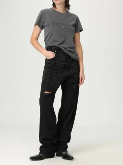 T-shirt in cotone con logo Golden Goose