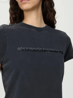 T-shirt in cotone con logo Alexander Wang