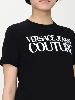 T-shirt in cotone con logo Versace Jeans Couture