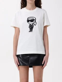 T-shirt in cotone con logo Karl Karl Lagerfeld
