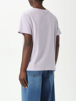 T-shirt in cotone con logo Twinset