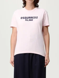 T-shirt in cotone con logo Dsquared2