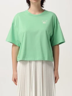 T-shirt in cotone con logo Lacoste