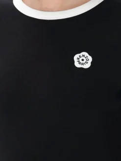 T-shirt in cotone con logo fiore Kenzo