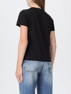 T-shirt in cotone con logo Love Birds Pinko