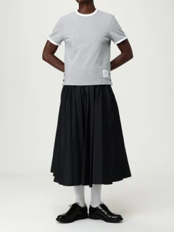 T-shirt in cotone con logo Thom Browne