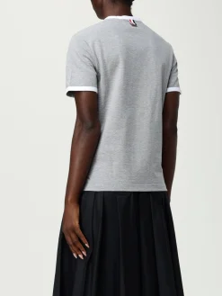 T-shirt in cotone con logo Thom Browne