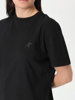 T-shirt in cotone con logo Golden Goose