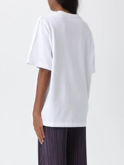 T-shirt in cotone con logo Maison Kitsuné