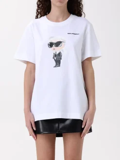 T-shirt in cotone con logo Karl Karl Lagerfeld