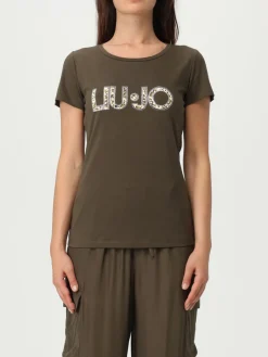 T-shirt in cotone con logo Liu Jo