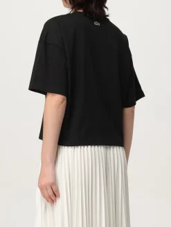 T-shirt in cotone con logo Lacoste