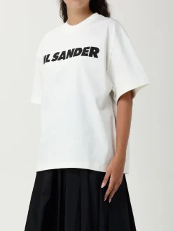T-shirt in cotone con logo Jil Sander