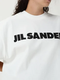 T-shirt in cotone con logo Jil Sander