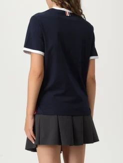 T-shirt in cotone con logo Thom Browne