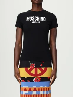 T-shirt in cotone con logo Moschino Jeans
