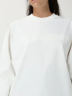 T-shirt in cotone con logo Jil Sander