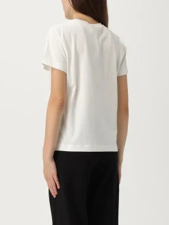 T-shirt in cotone con logo Love Birds Pinko